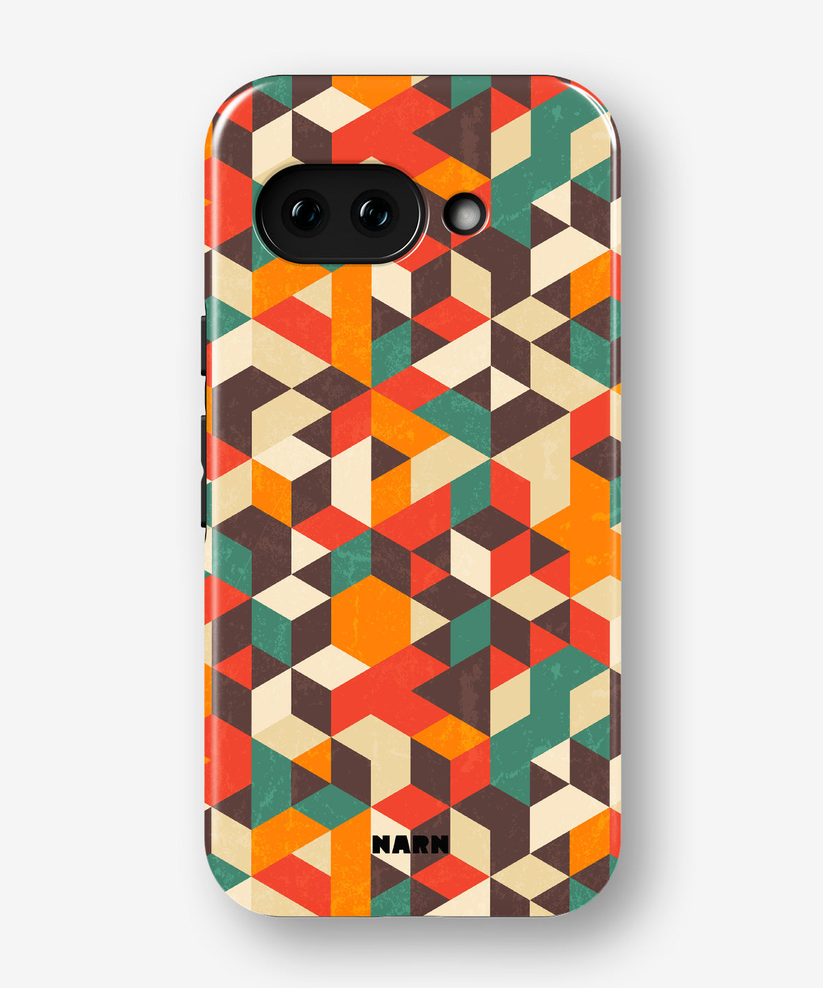 Google Pixel 10a Tough Case – Retro Geometric - View 1