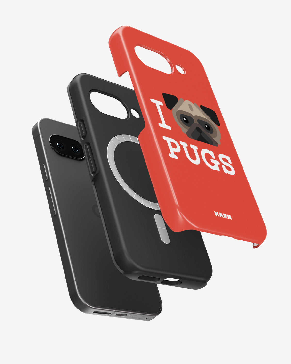 Google Pixel 10a Tough Case – I Love Pugs - View 2