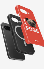 Google Pixel 10a Tough Case – I Love Pugs - View 2