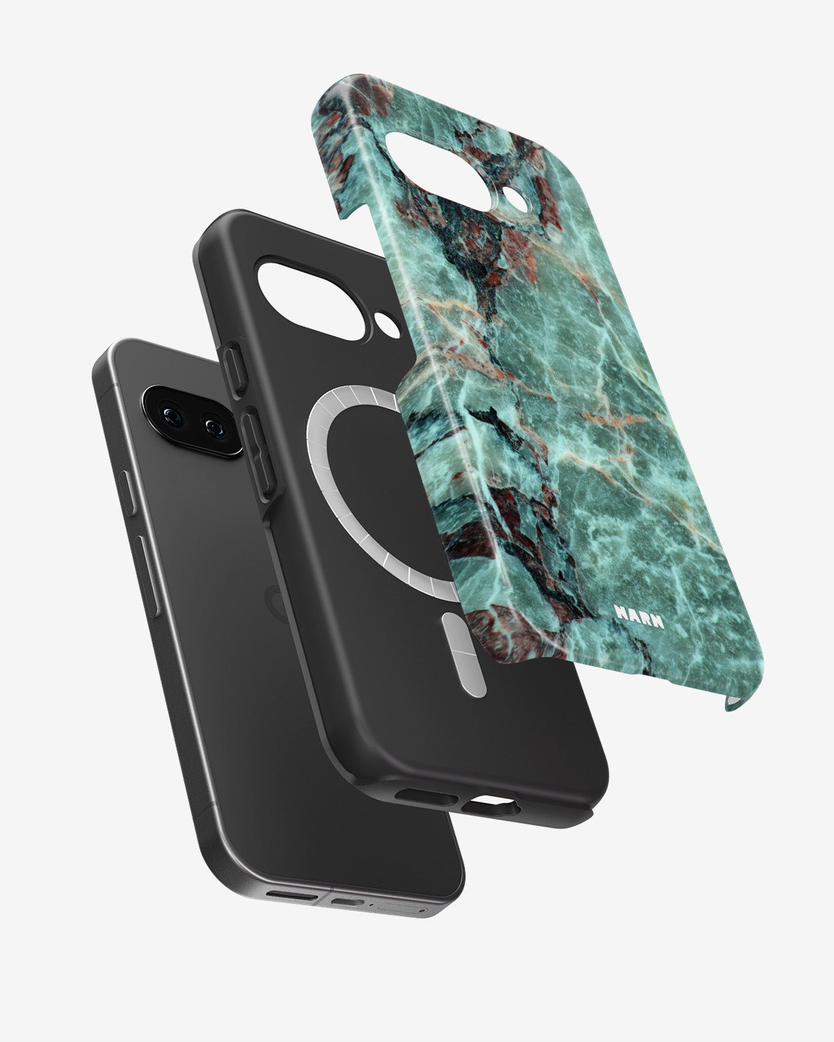 Google Pixel 10a Tough Case – Green Marble - View 2