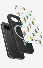 Google Pixel 10a Tough Case – Lightning Bolts - View 2