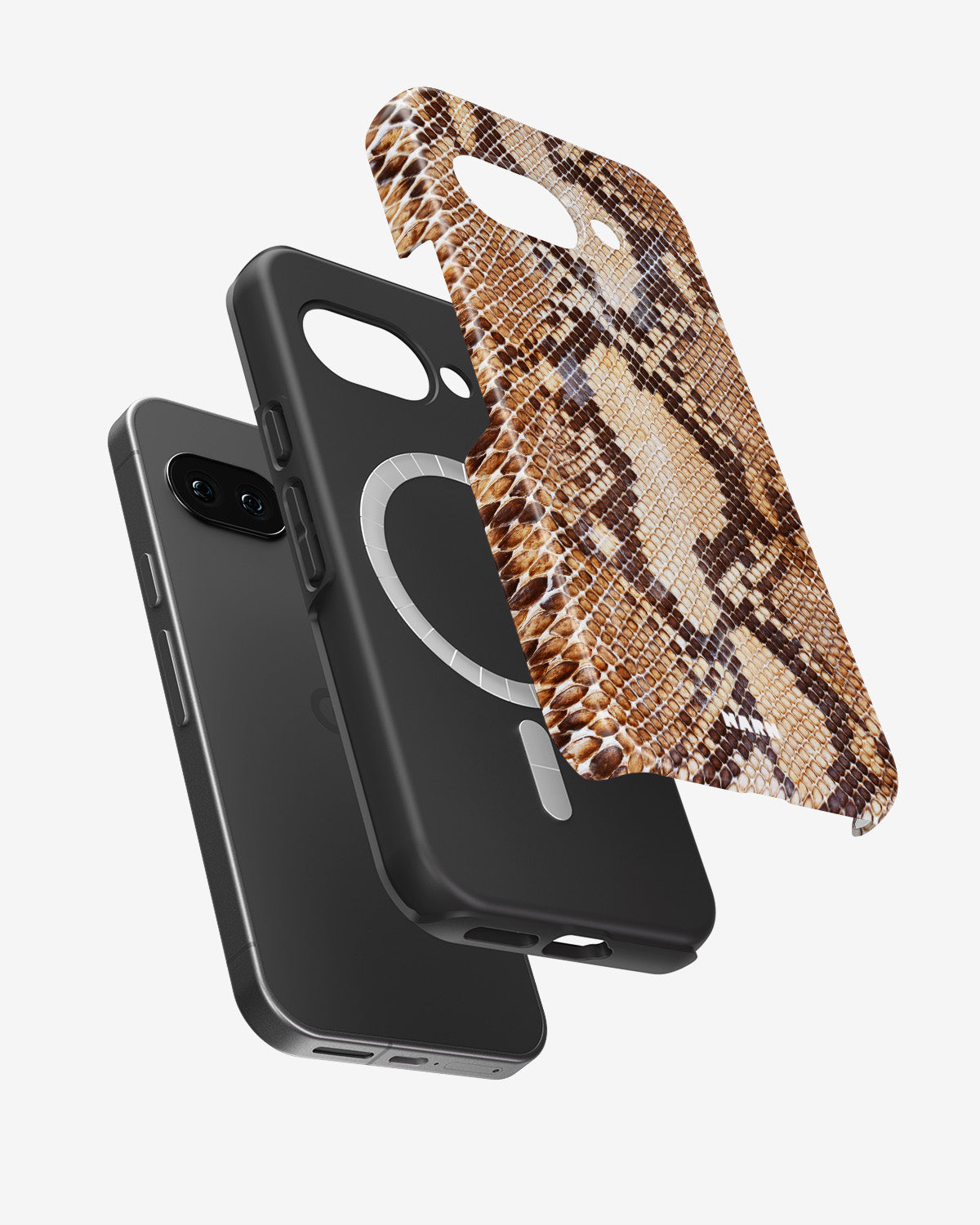 Google Pixel 10a Tough Case – Brown Snakeskin - View 2