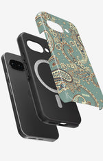 Google Pixel 10a Tough Case – Paisley Green - View 2