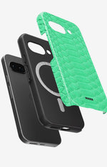 Google Pixel 10a Tough Case – Turquoise Snake - View 2