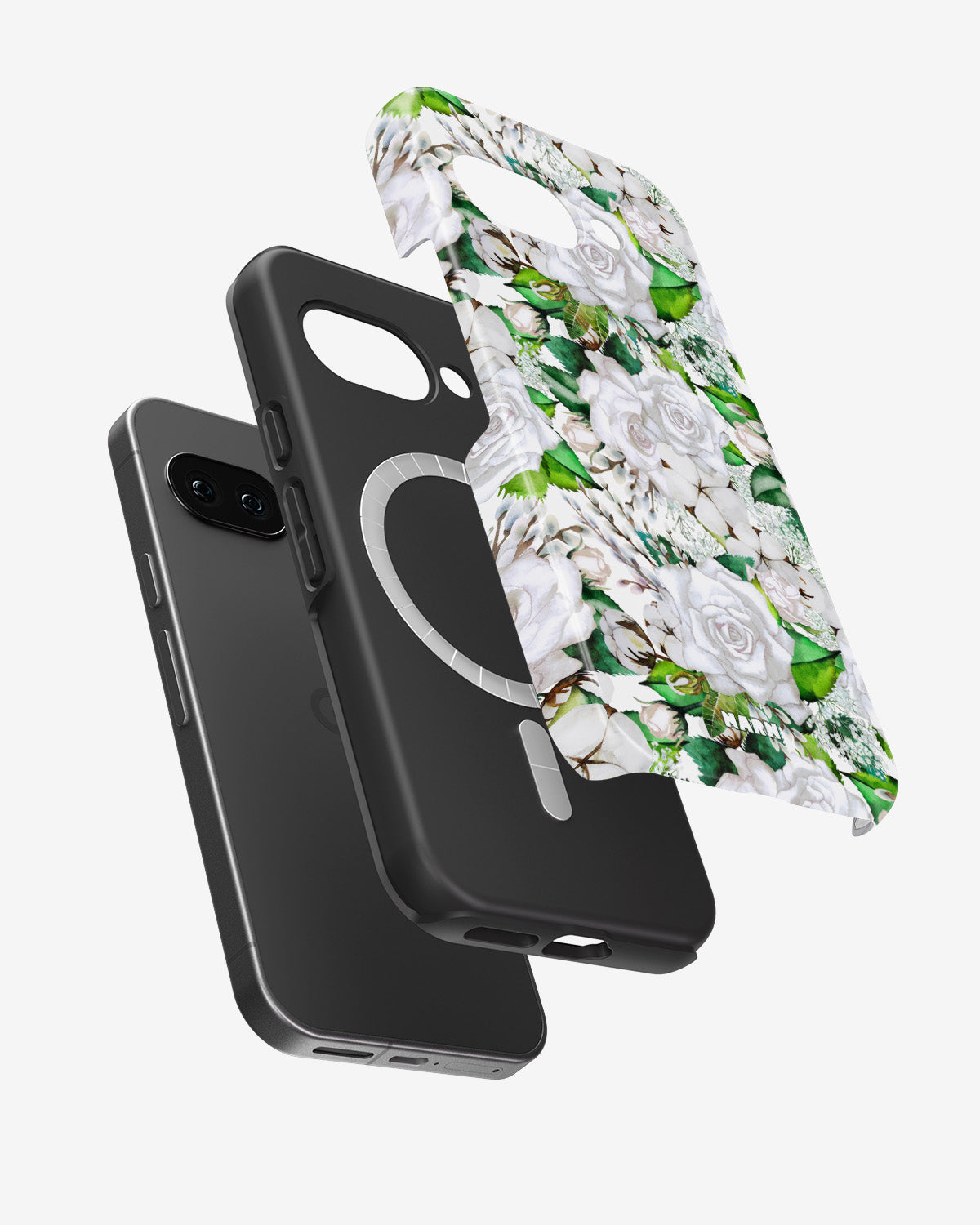 Google Pixel 10a Tough Case – White Bloom - View 2