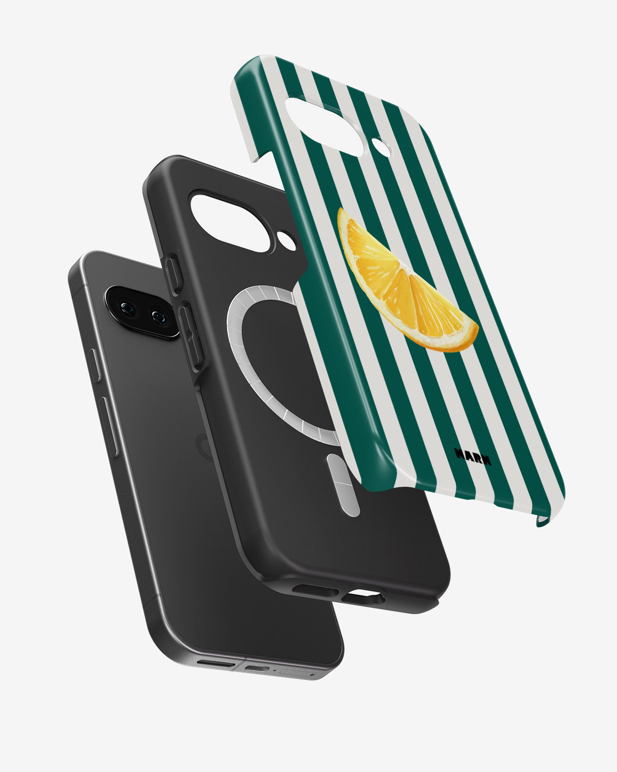 Google Pixel 10a Tough Case – Lemon Stripes - View 2