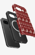 Google Pixel 10a Tough Case – Reindeer Knit - View 2