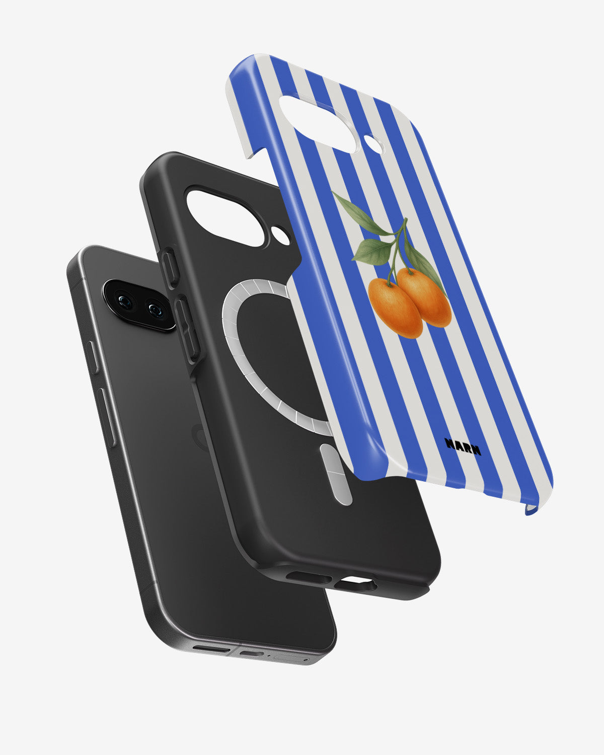 Google Pixel 10a Tough Case – Orange Stripes - View 2