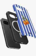 Google Pixel 10a Tough Case – Orange Stripes - View 2