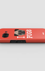 Google Pixel 10a Tough Case – I Love Pugs - View 3
