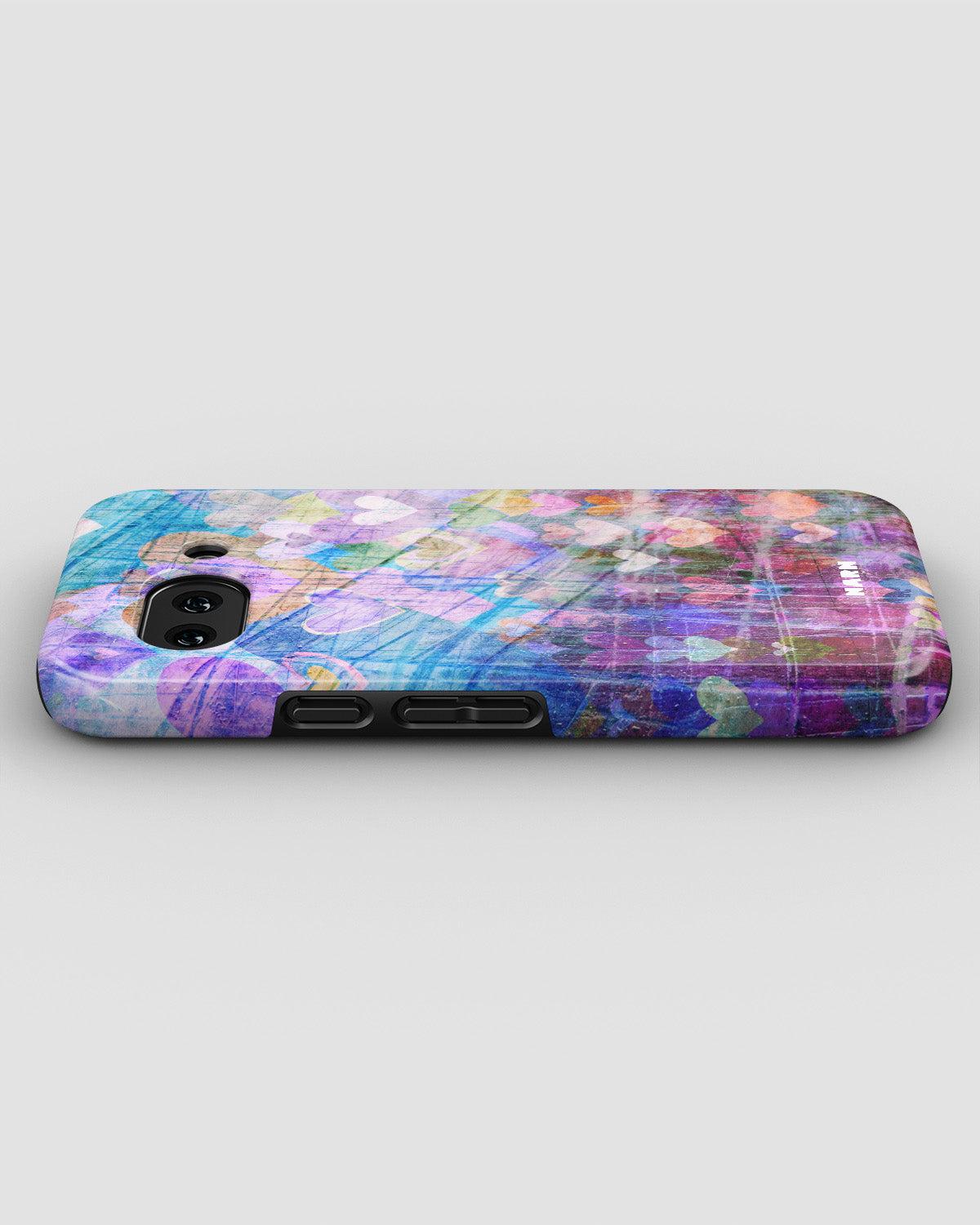 Google Pixel 10a Tough Case – Purple Hearts - View 3