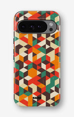 Google Pixel 9 Pro XL Tough Case – Retro Geometric - View 1