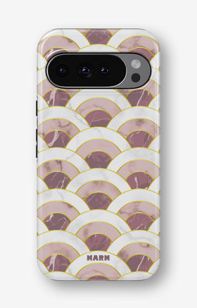 Google Pixel 9 Pro XL Tough Case – Pink Marble Waves - View 1