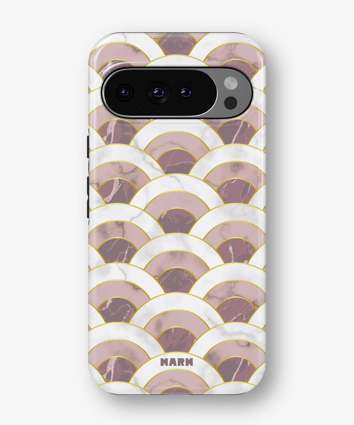 Google Pixel 9 Pro XL Tough Case – Pink Marble Waves - View 1