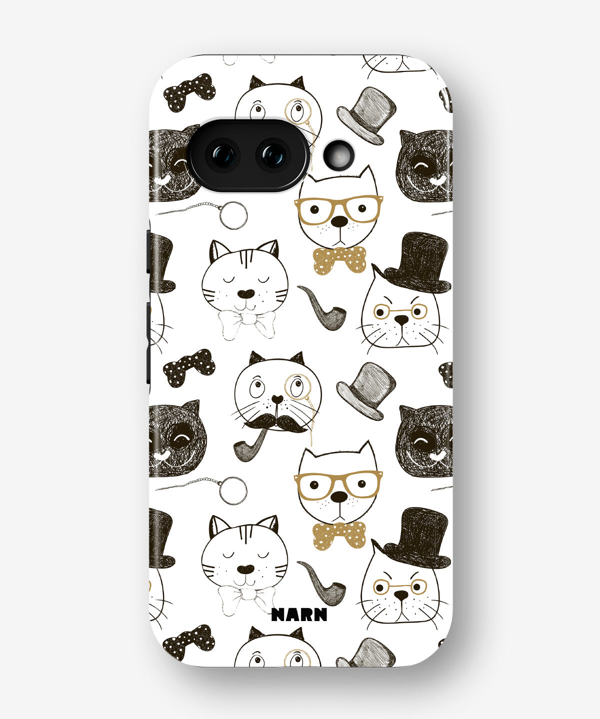 Google Pixel 9a Tough Case – Cartoon Cats - View 1