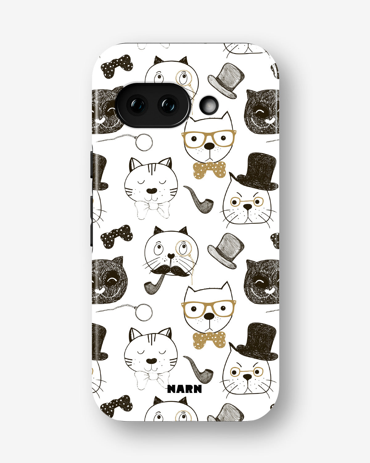 Google Pixel 9a Tough Case – Cartoon Cats - View 1
