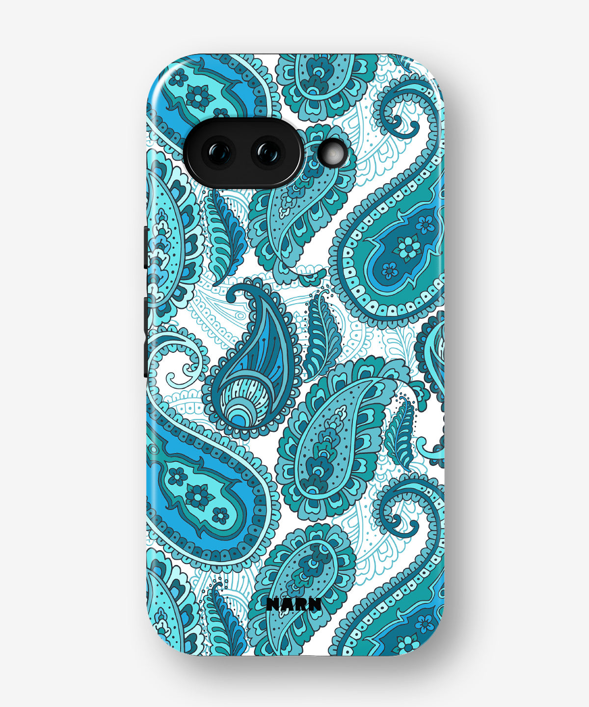 Google Pixel 9a Tough Case – Turquoise Paisley - View 1