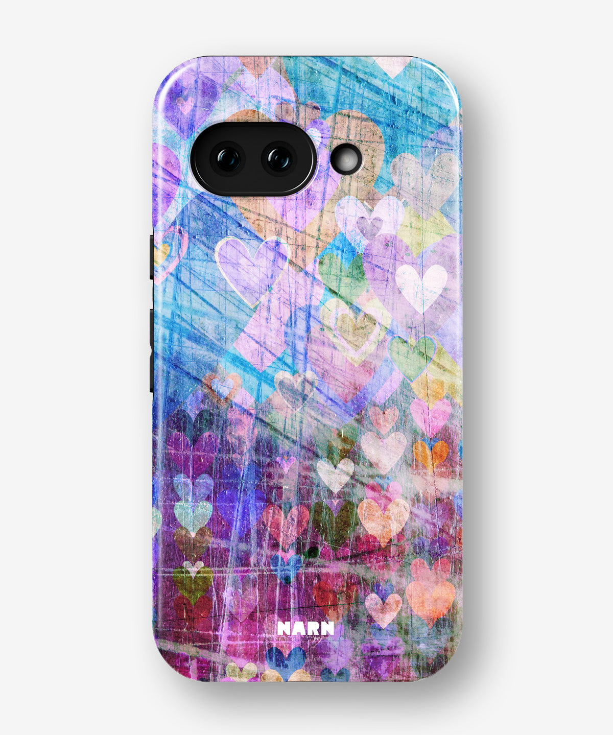 Google Pixel 9a Tough Case – Purple Hearts - View 1