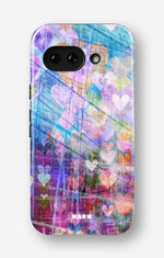 Google Pixel 9a Tough Case – Purple Hearts - View 1