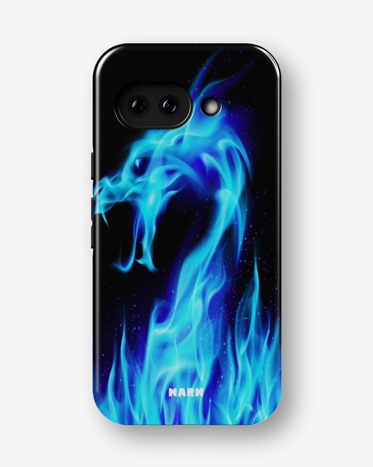 Google Pixel 9a Tough Case – Blue Flames Dragon - View 1