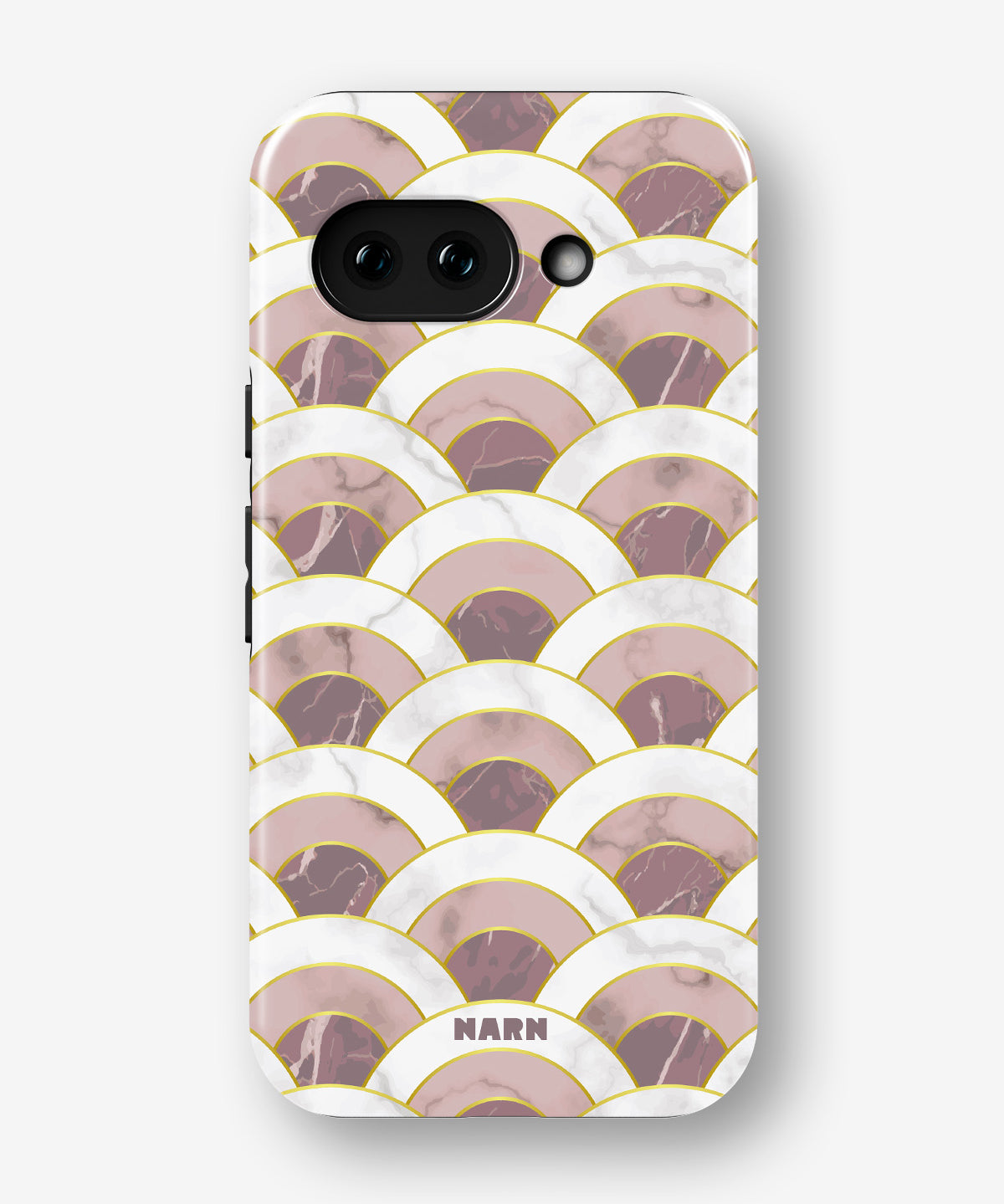 Google Pixel 9a Tough Case – Pink Marble Waves - View 1