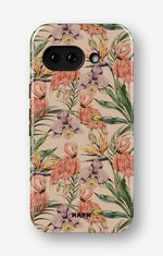 Google Pixel 9a Tough Case – Flamingos & Flowers - View 1