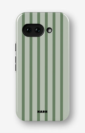Google Pixel 9a Tough Case – Sage Stripes - View 1