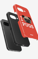 Google Pixel 9a Tough Case – I Love Pugs - View 2