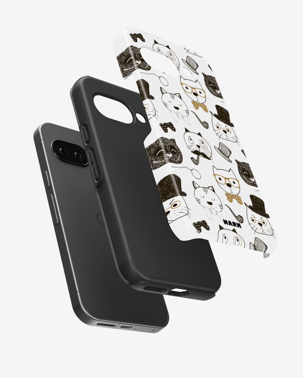 Google Pixel 9a Tough Case – Cartoon Cats - View 2