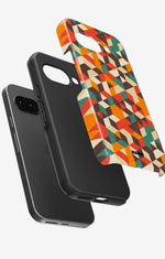 Google Pixel 9a Tough Case – Retro Geometric - View 2