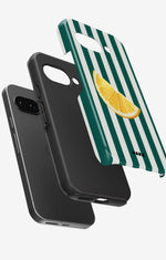 Google Pixel 9a Tough Case – Lemon Stripes - View 2