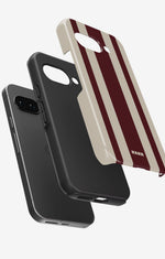 Google Pixel 9a Tough Case – Bordeaux Stripe - View 2