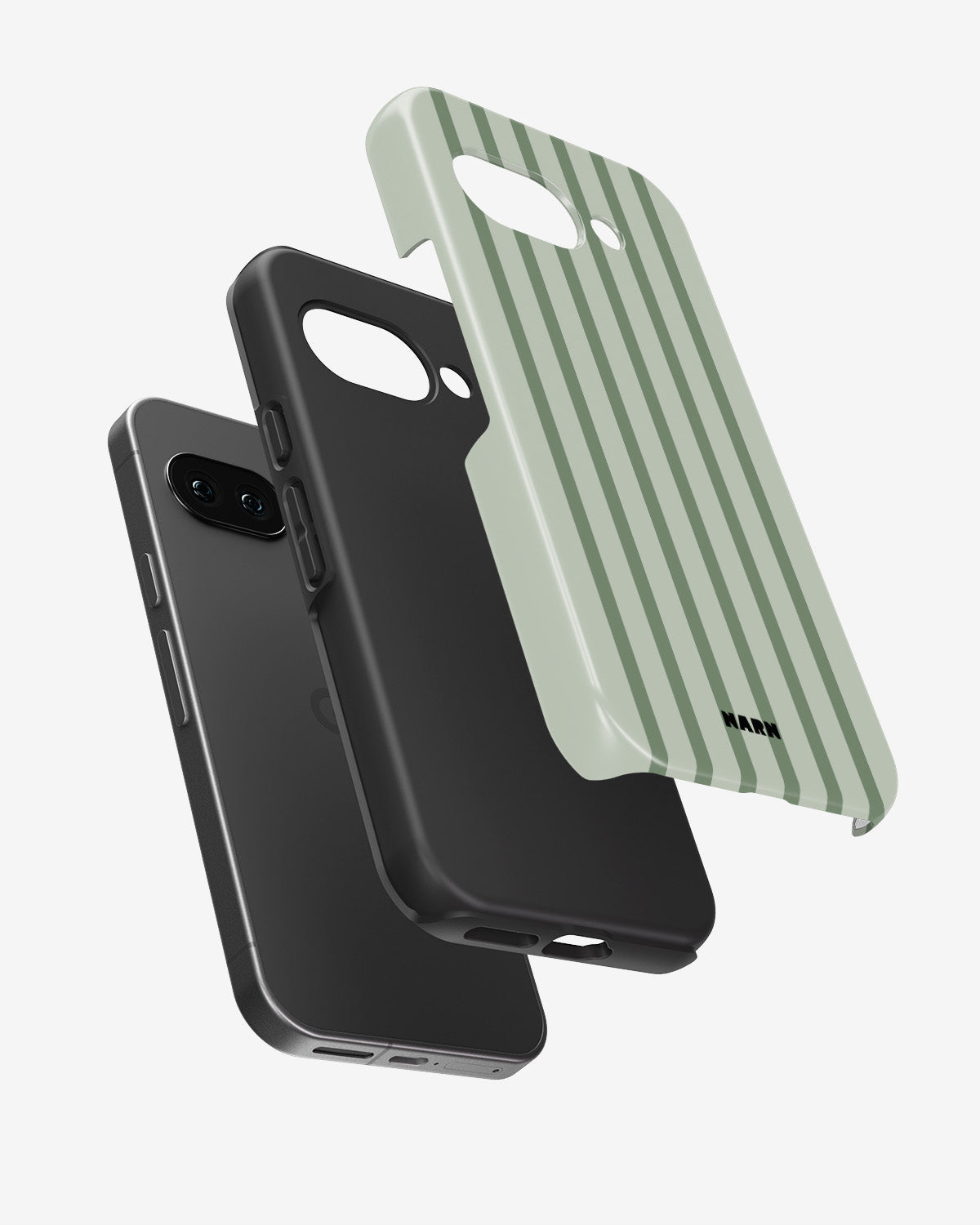 Google Pixel 9a Tough Case – Sage Stripes - View 2