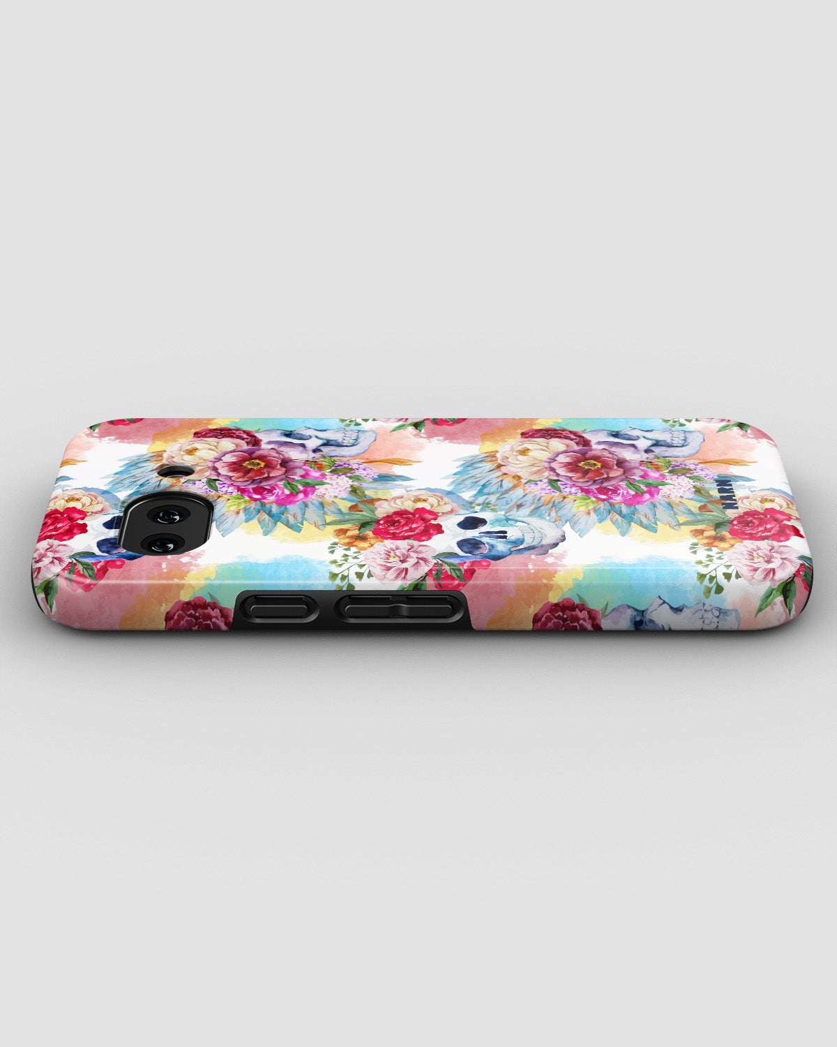 Google Pixel 9a Tough Case – Flowered Skulls - View 3