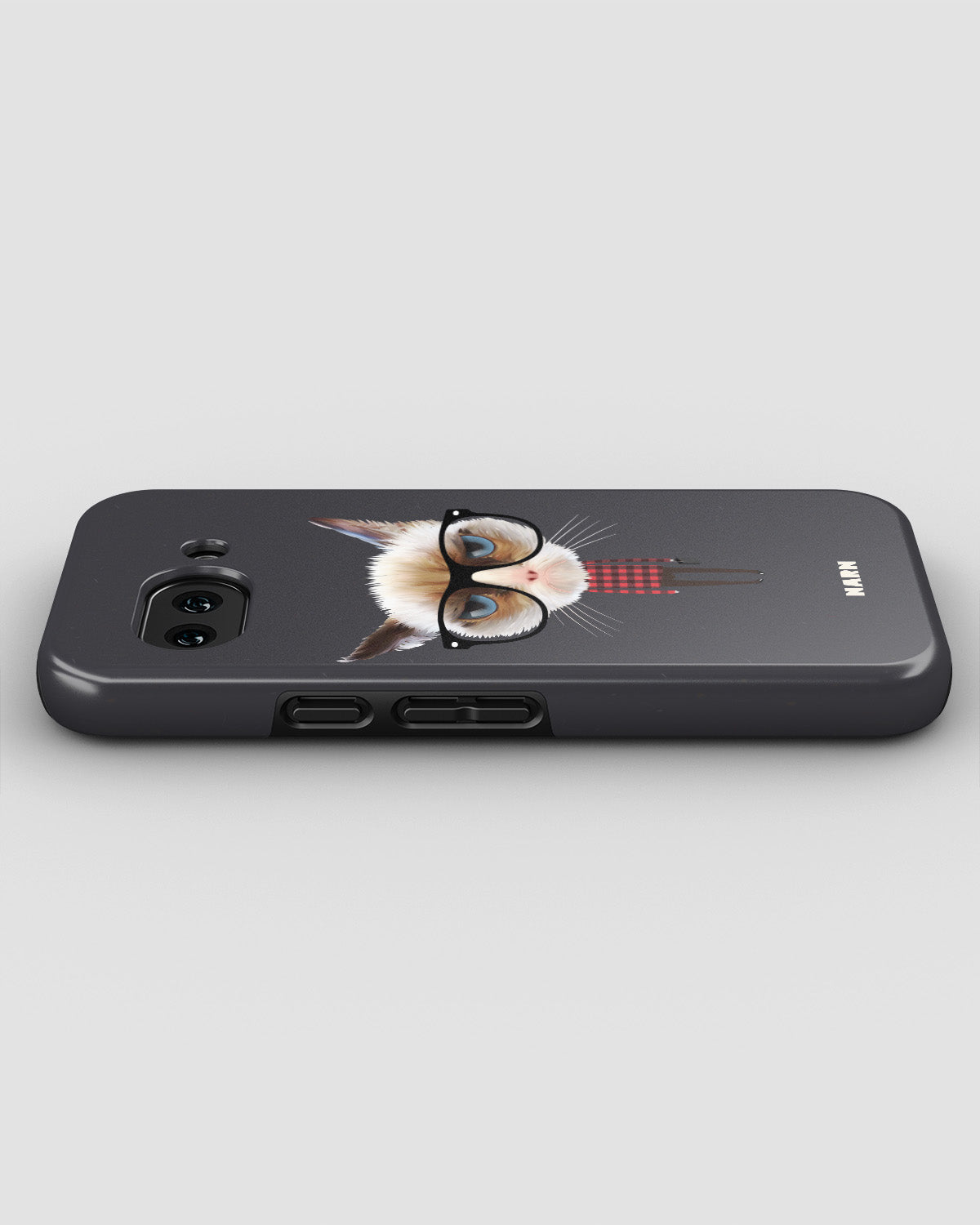 Google Pixel 9a Tough Case – Hipster Cat - View 3