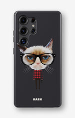 Samsung Galaxy S23 Ultra Tough Case – Hipster Cat - View 1