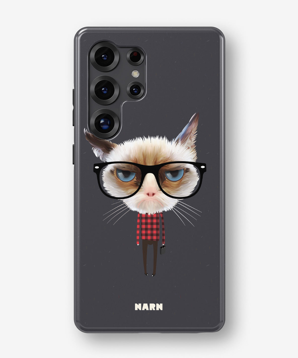 Samsung Galaxy S23 Ultra Tough Case – Hipster Cat - View 1