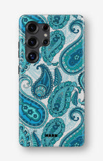 Samsung Galaxy S23 Ultra Tough Case – Turquoise Paisley - View 1