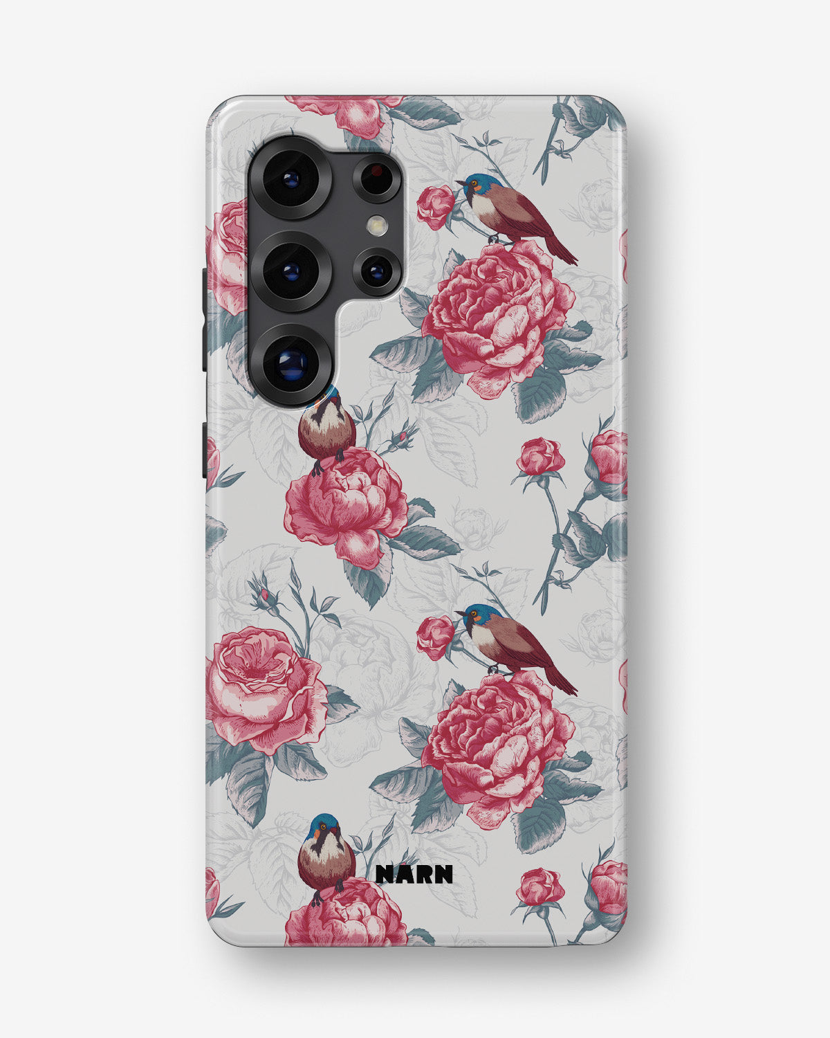 Samsung Galaxy S23 Ultra Tough Case – Birds Among Roses - View 1