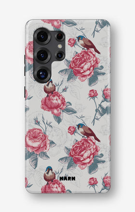 Samsung Galaxy S23 Ultra Tough Case – Birds Among Roses - View 1