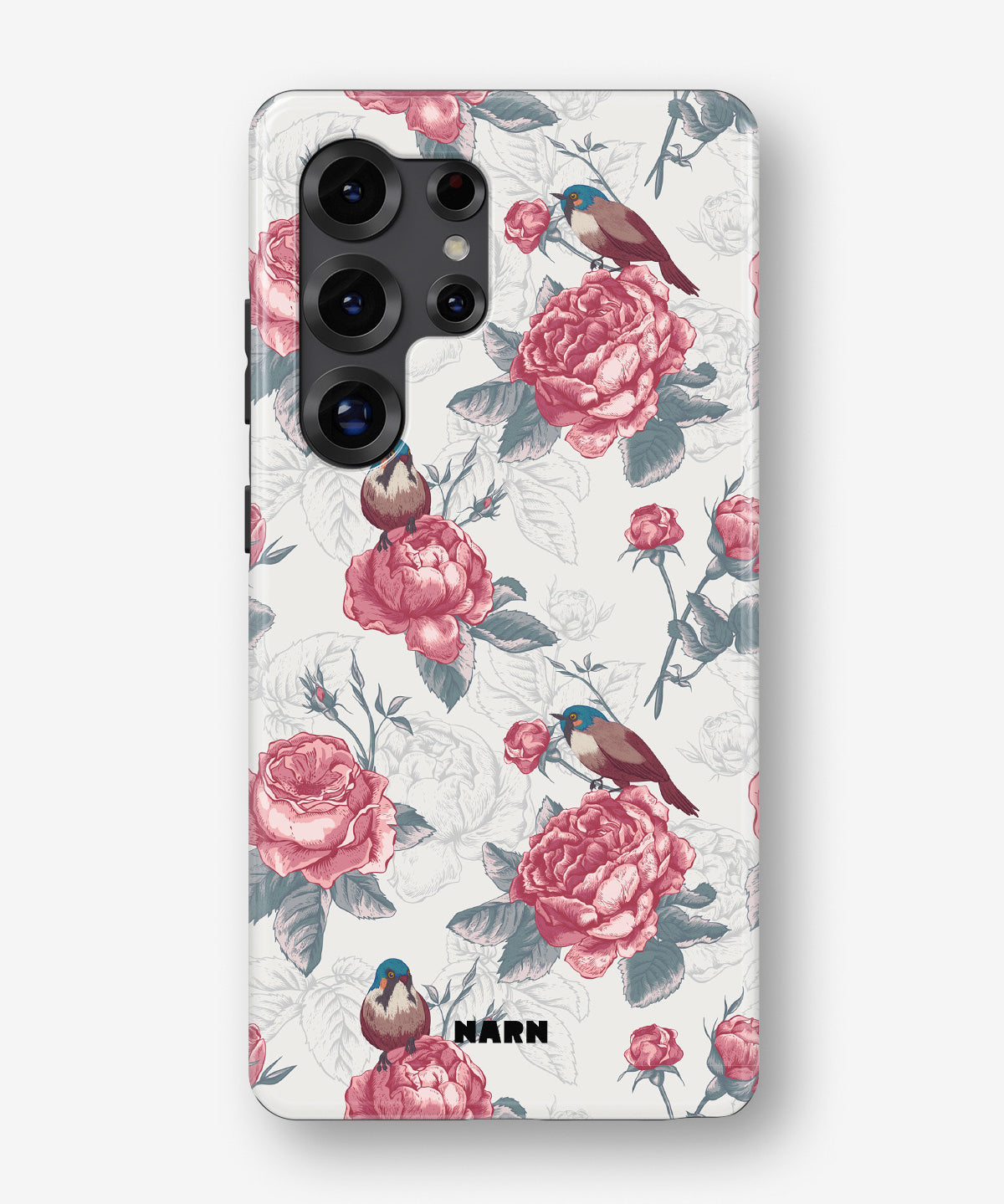 Samsung Galaxy S23 Ultra Tough Case – Birds Among Roses - View 1