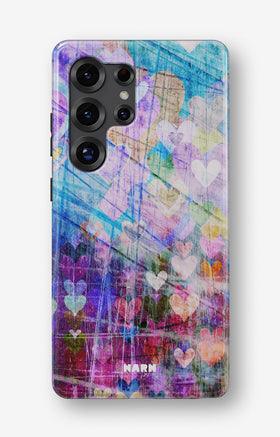 Samsung Galaxy S23 Ultra Tough Case – Purple Hearts - View 1