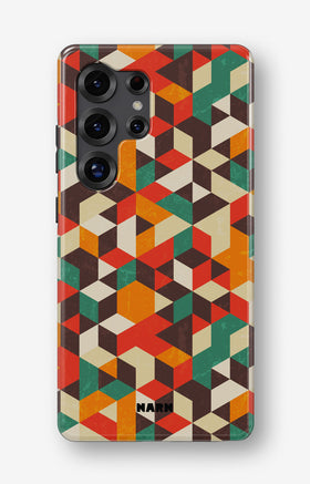 Samsung Galaxy S23 Ultra Tough Case – Retro Geometric - View 1