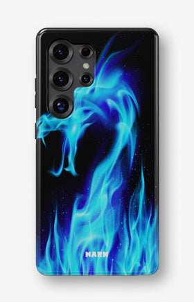 Samsung Galaxy S23 Ultra Tough Case – Blue Flames Dragon - View 1