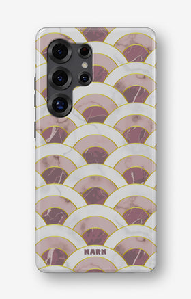 Samsung Galaxy S23 Ultra Tough Case – Pink Marble Waves - View 1