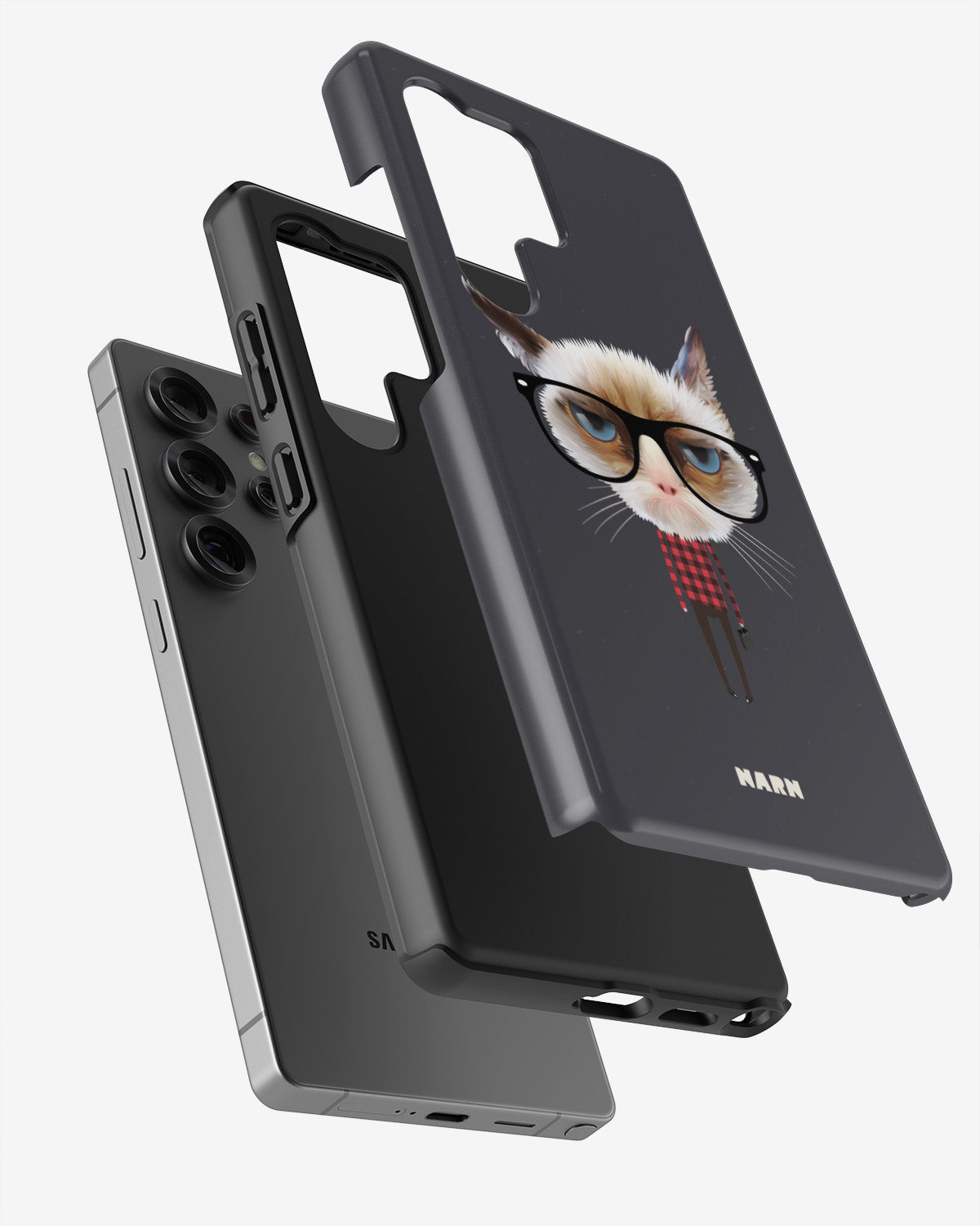 Samsung Galaxy S23 Ultra Tough Case – Hipster Cat - View 2
