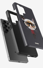 Samsung Galaxy S23 Ultra Tough Case – Hipster Cat - View 2