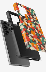 Samsung Galaxy S23 Ultra Tough Case – Retro Geometric - View 2