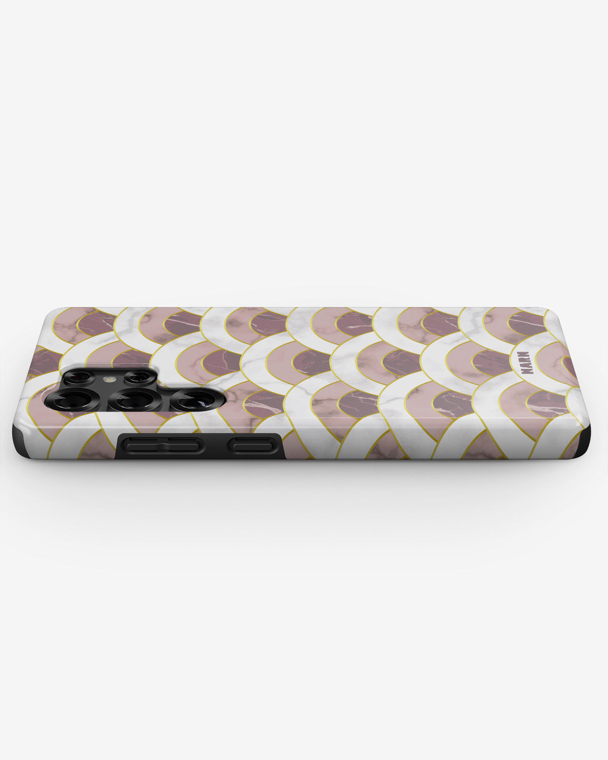Samsung Galaxy S23 Ultra Tough Case – Pink Marble Waves - View 3
