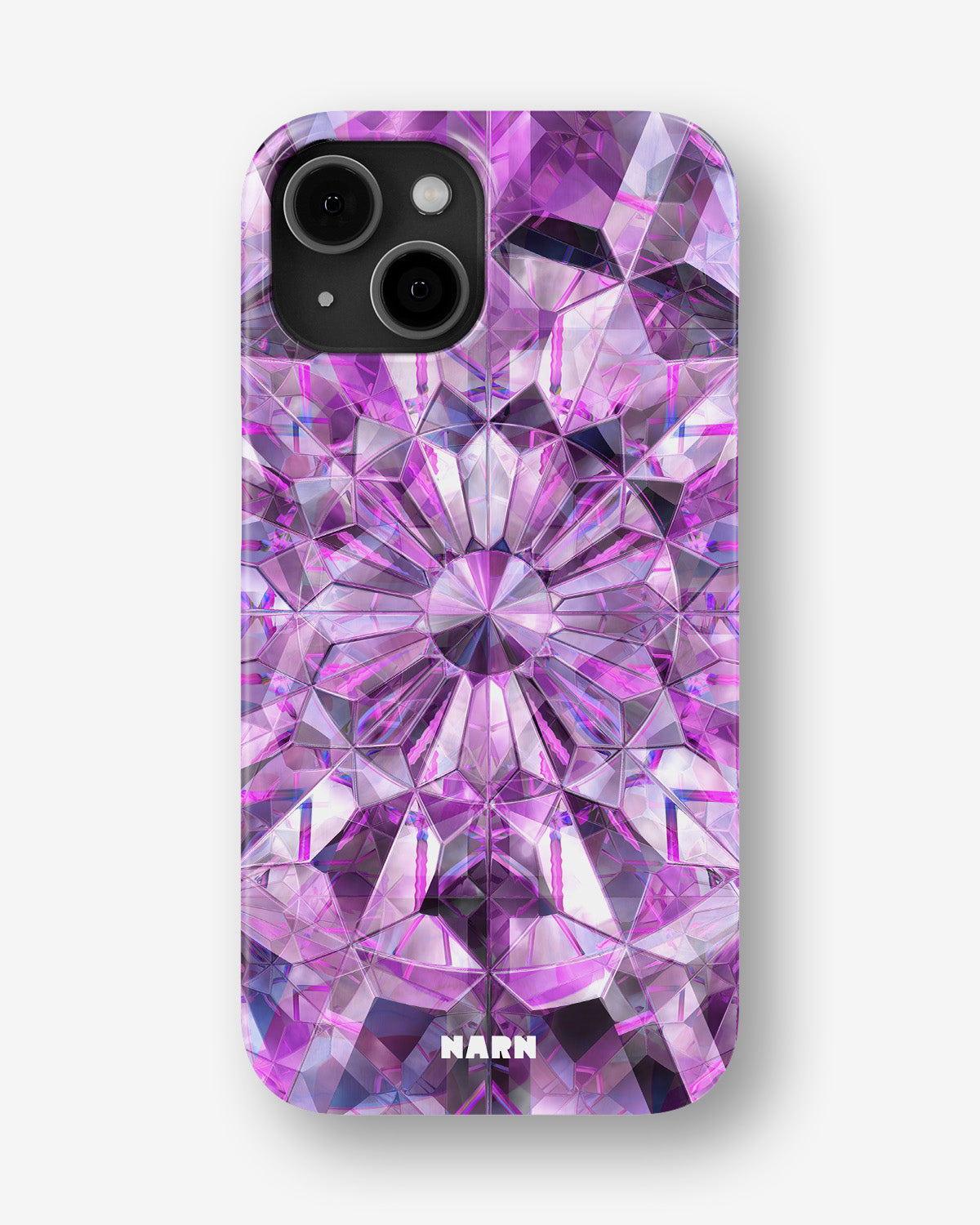 iPhone 15 Slim Case - Lavender Crystals - View 1
